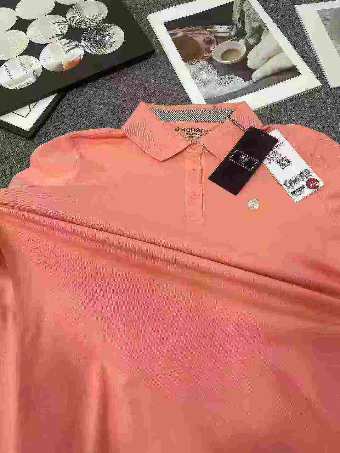 3110件优质品牌棉质女士刺绣长袖翻领Polo T恤 - Image 9