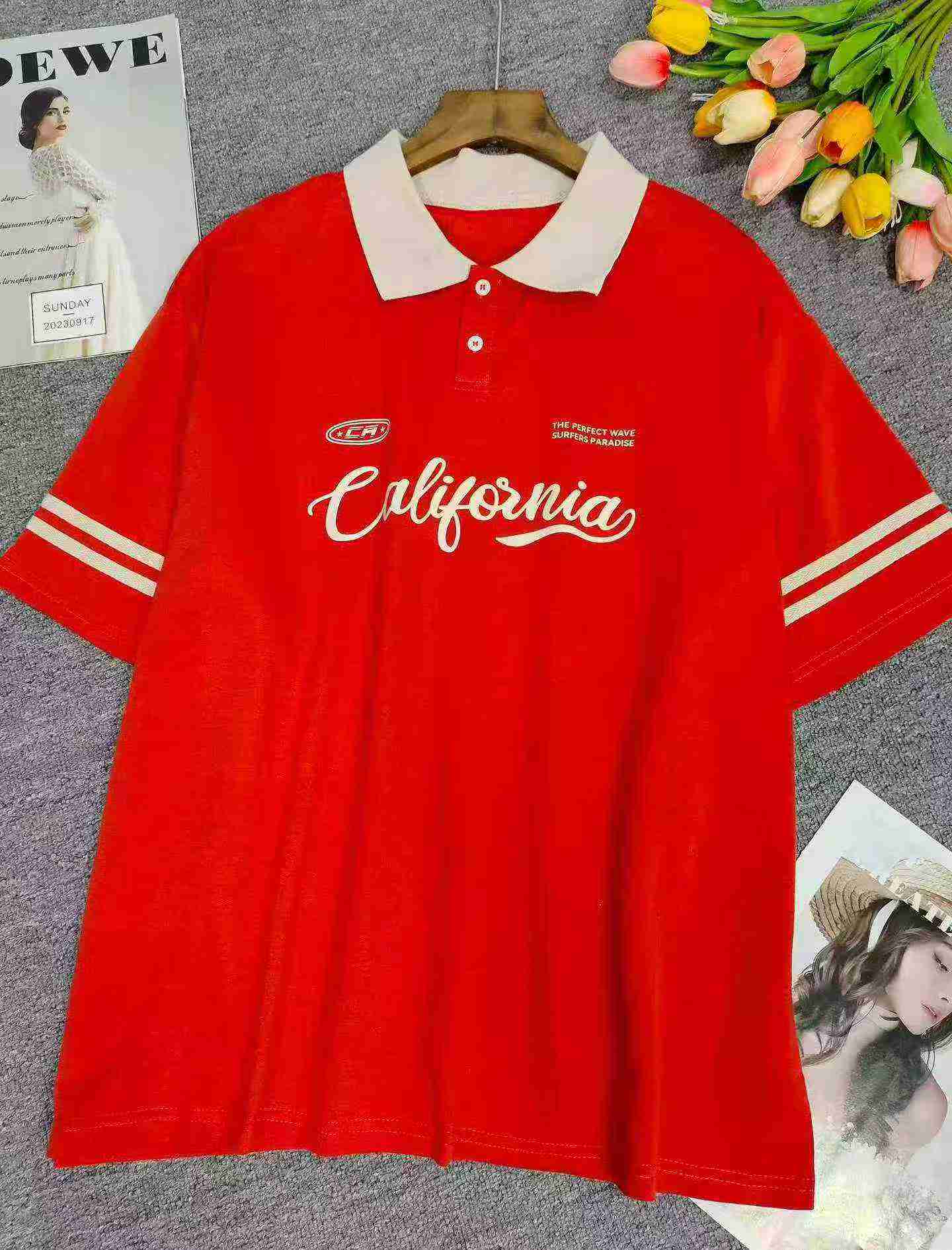 1500 PCS Men's Short Sleeve Printed Collared Polo Shirts M-2XL Individual Packaging - Image 3