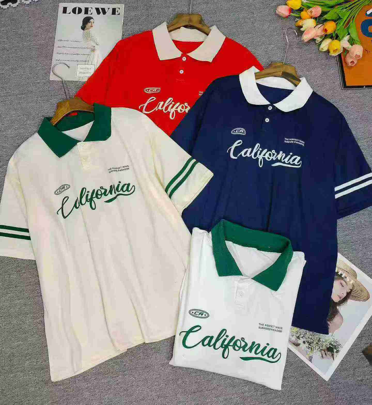 1500 PCS Men's Short Sleeve Printed Collared Polo Shirts M-2XL Individual Packaging - Image 6