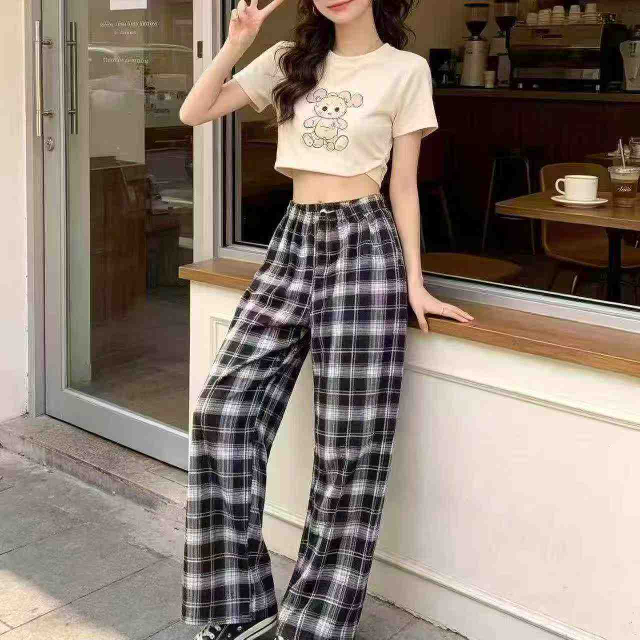 Pantalones casuales a cuadros de nuevo estilo, 647 piezas - Image 8