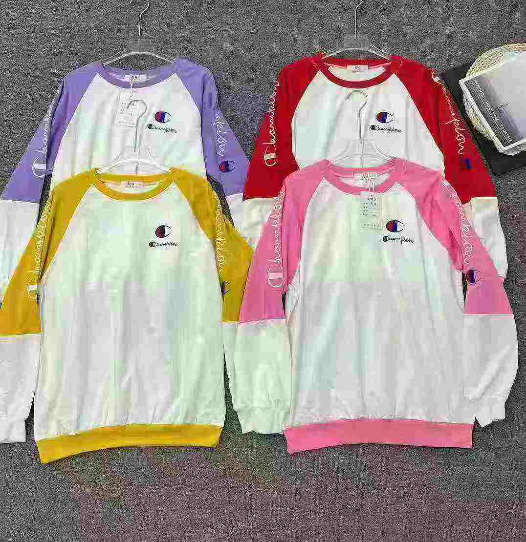 320 Piezas Sudadera para Mujer de Marca Estadounidense de Tendencia, Estilo Relajado con Mangas Raglán de Bloques de Color - Image 2