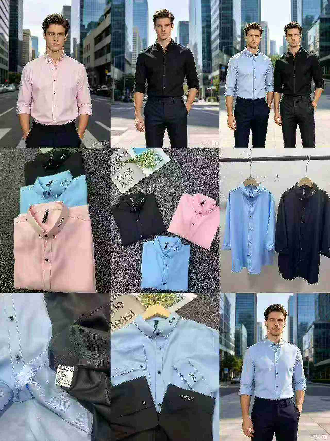 Mashati ya Wanaume yenye Mikono Mirefu, Ukubwa 50-64 (M-6XL), Karibu Vipande 15000, Uuzaji wa Kutoa Hifadhi kwa Wingi - Image 2