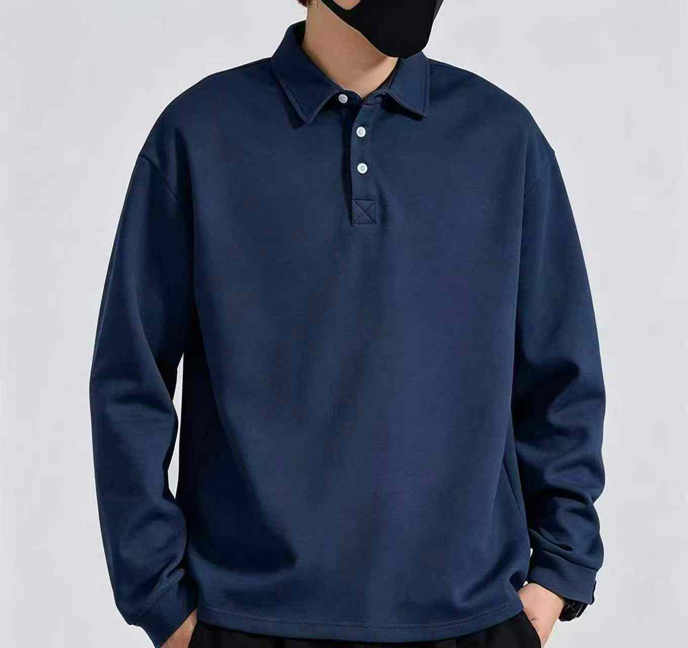 男士翻领长袖Polo衫，总计372件 - Image 5