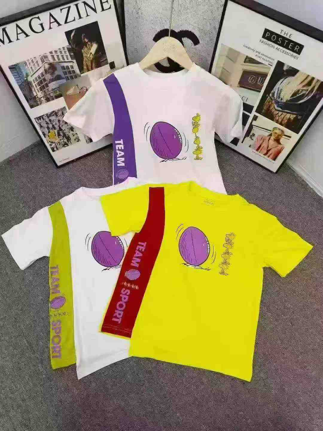 About 2800PCS Brand Kids Trendy Letter Crew Neck T-shirts - Image 2