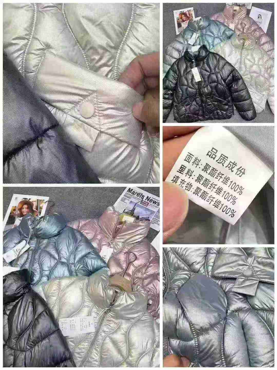 2017 chiếc áo khoác bông phồng họa tiết kẻ kim cương dày dặn dành cho các bà mẹ - Image 7