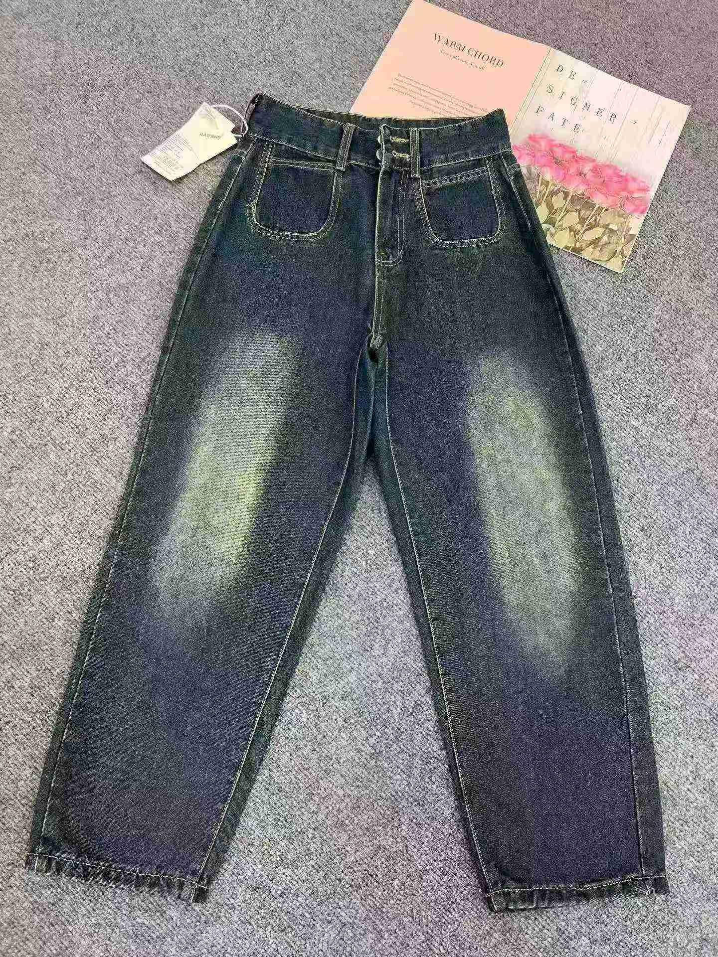 No.018 Vintage High Waist Loose Dad Jeans 1948 Pieces XS-XXL - Image 4