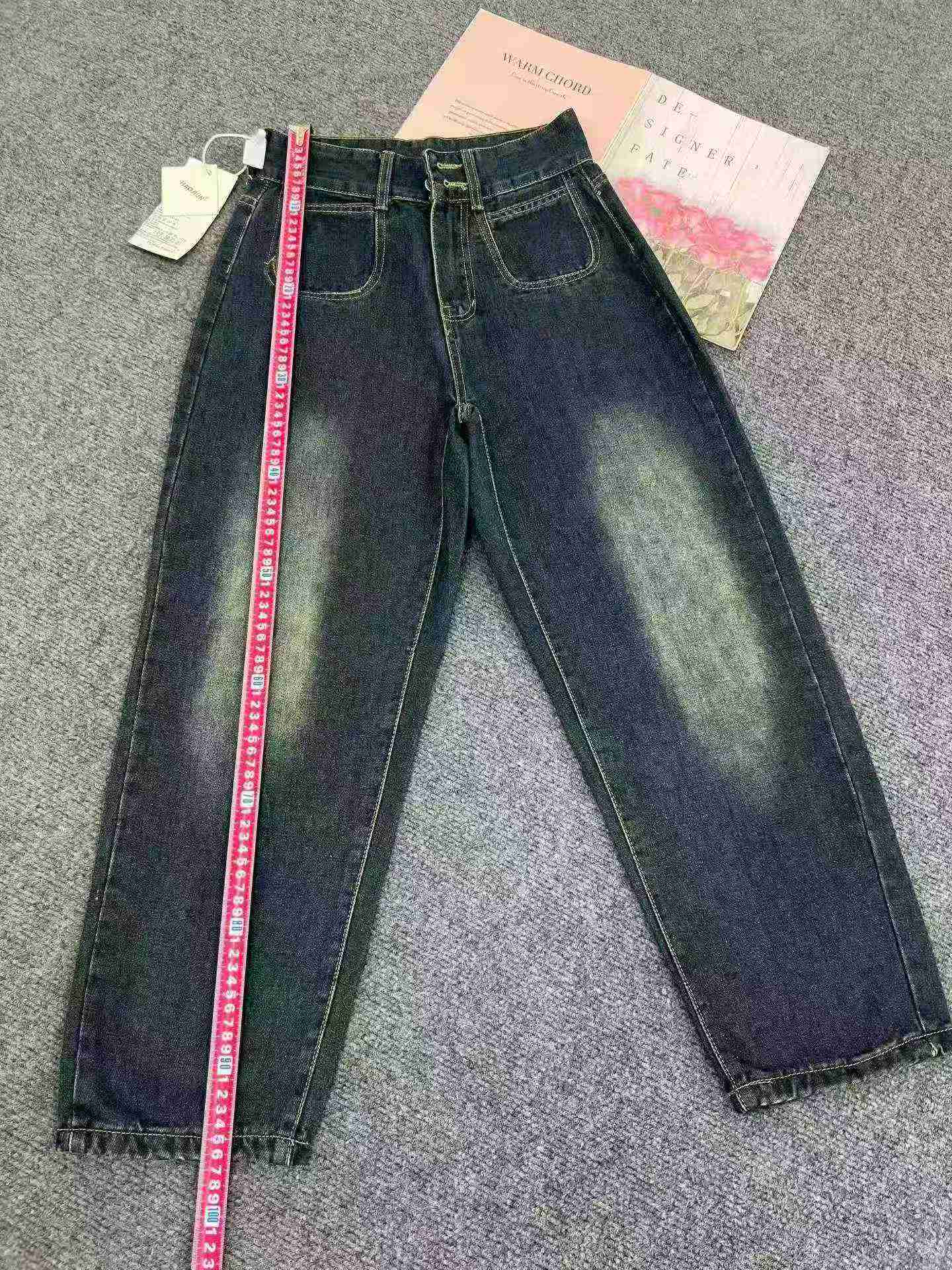 No.018 Vintage High Waist Loose Dad Jeans 1948 Pieces XS-XXL - Image 7