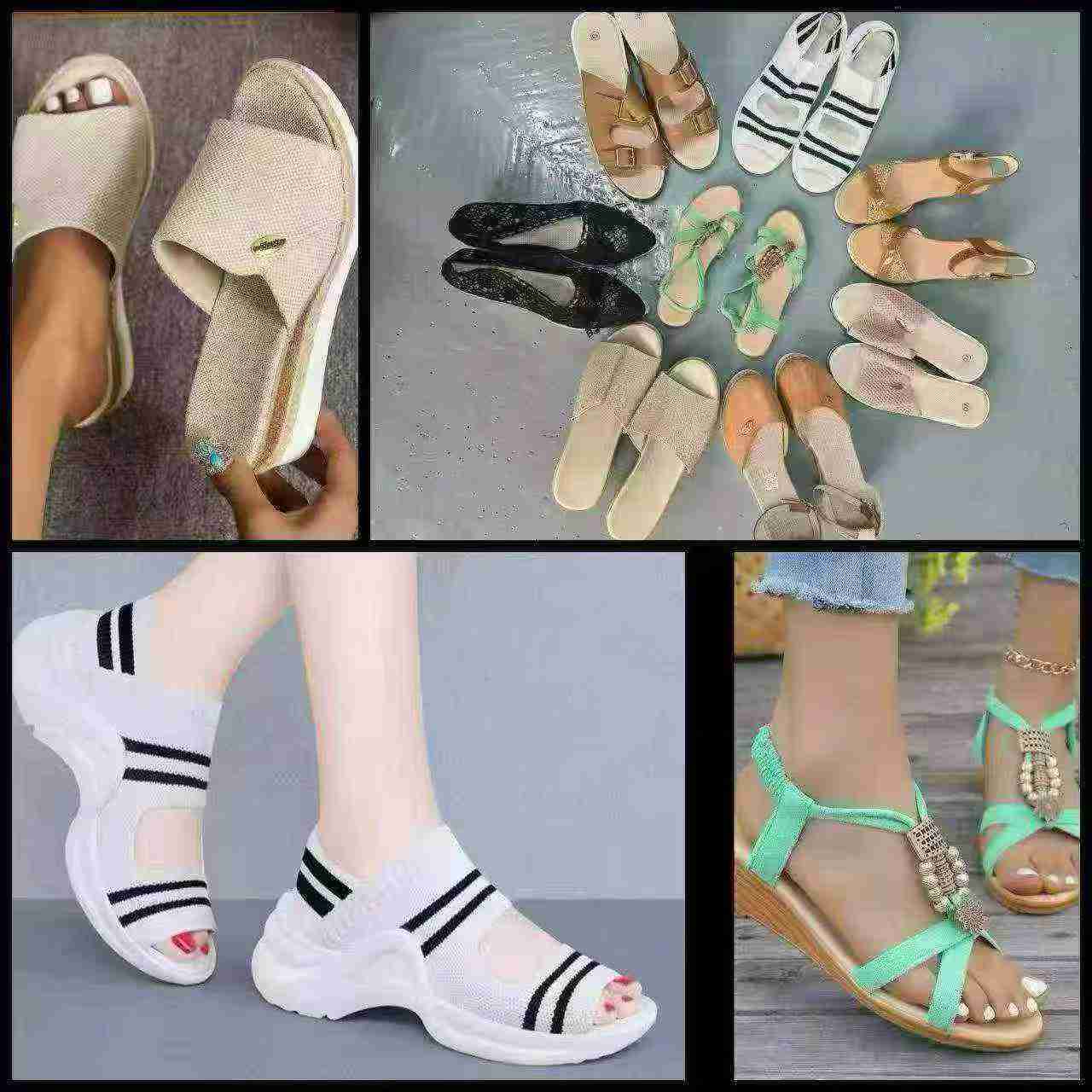 Sandales pour femmes à talon compensé bohémien Printemps-Été 2026, 13 000 paires, pointures 36-43 - Image 6