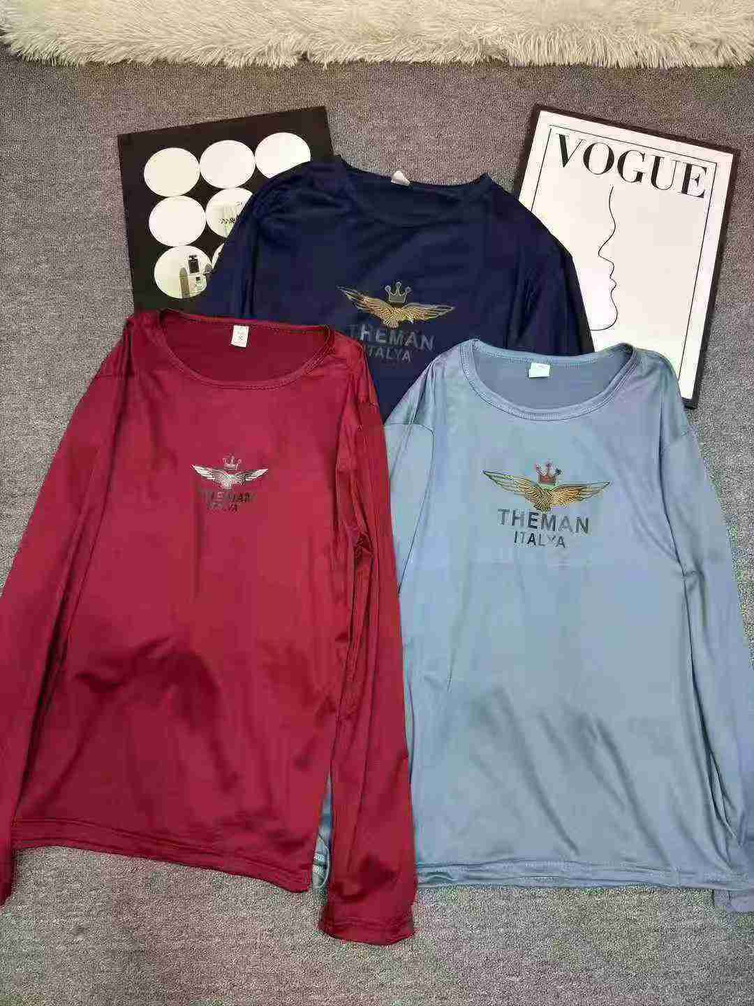 23285 Keping T-shirt Lengan Panjang Nipis Lelaki untuk Musim Bunga dan Musim Luruh - Image 5
