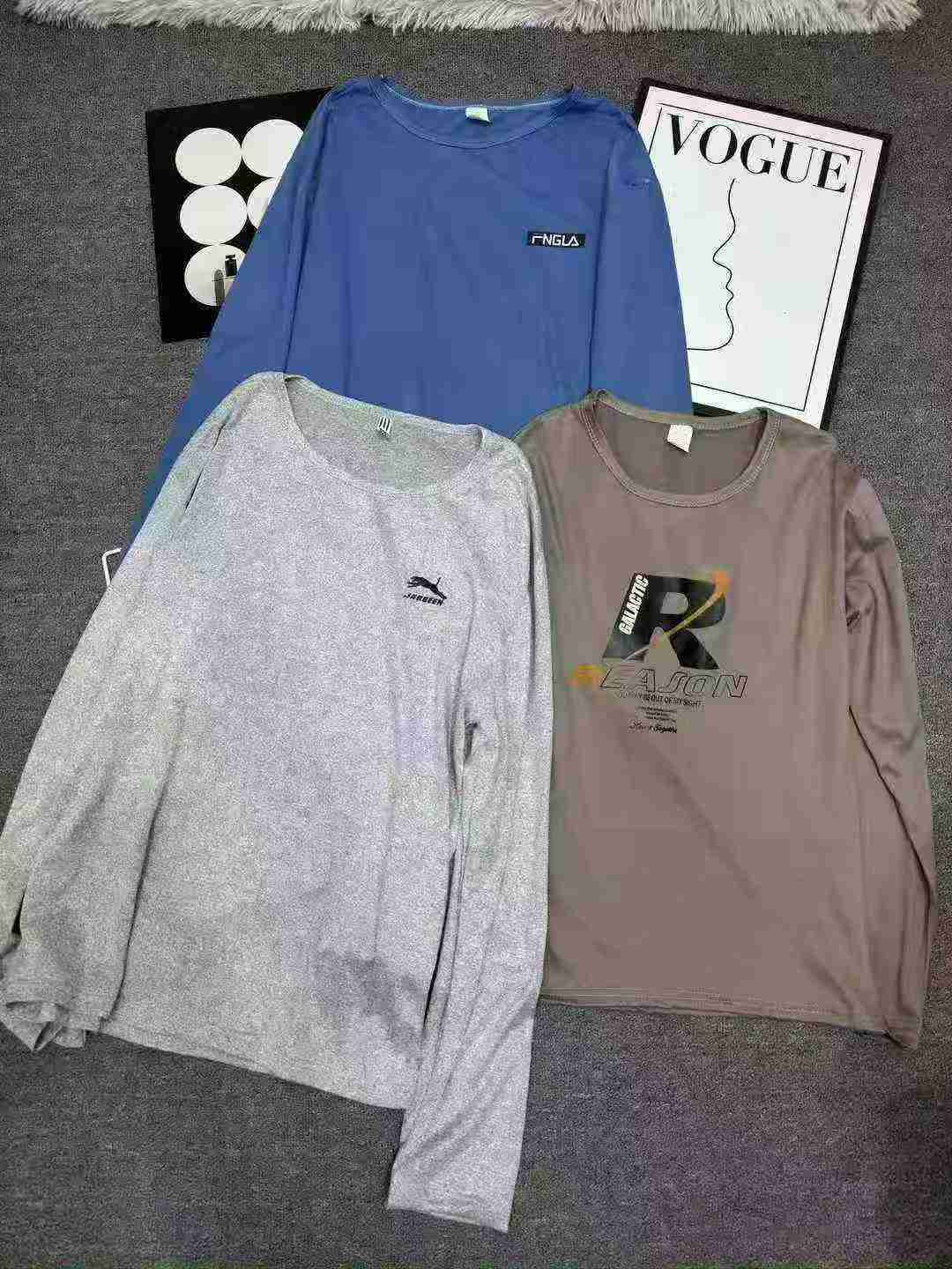 23285 Keping T-shirt Lengan Panjang Nipis Lelaki untuk Musim Bunga dan Musim Luruh - Image 6