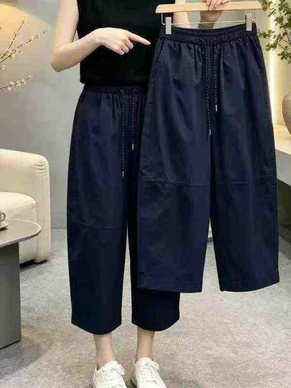 3200 PCS Summer Korean Style High Waist Solid Wide Leg Balloon Pants - Image 2