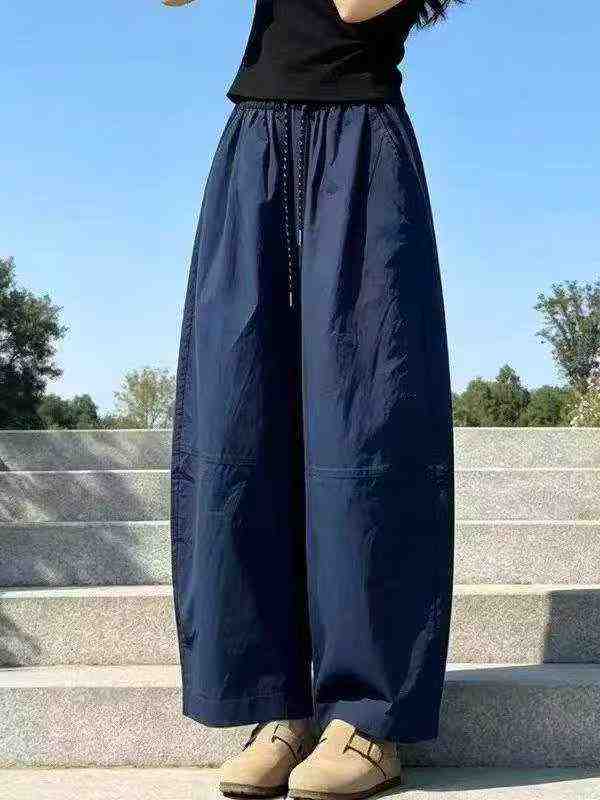 3200 PCS Summer Korean Style High Waist Solid Wide Leg Balloon Pants - Image 5