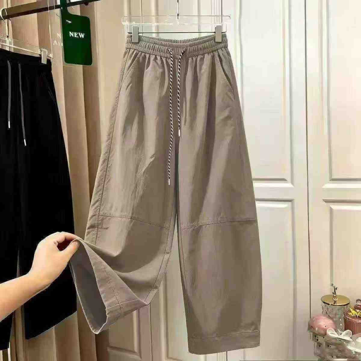 3200 PCS Summer Korean Style High Waist Solid Wide Leg Balloon Pants - Image 8