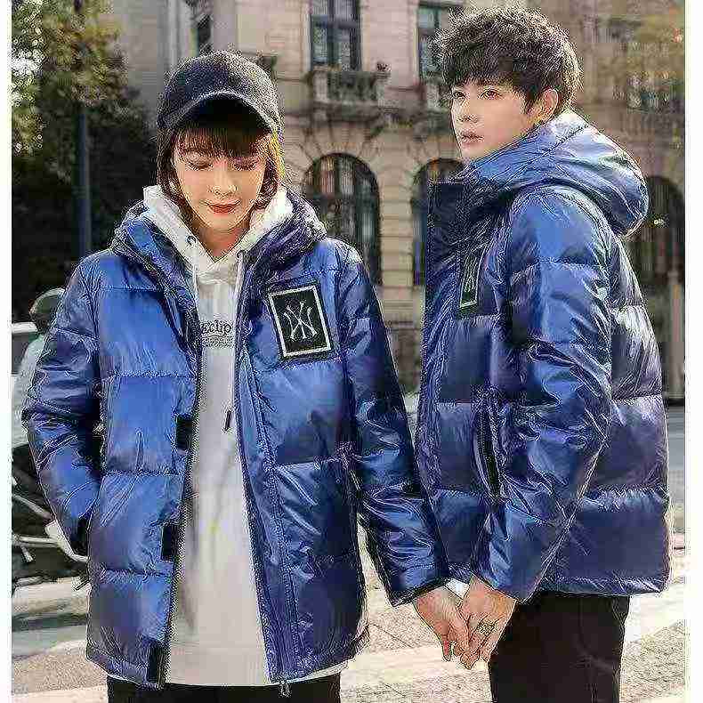 317 Buah Jaket Hangat Musim Dingin Pria Pendek Mengkilap Anti-Cuci Berbahan Bulu Bebek Putih - Image 3