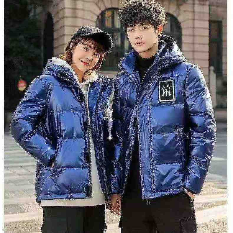 317 Buah Jaket Hangat Musim Dingin Pria Pendek Mengkilap Anti-Cuci Berbahan Bulu Bebek Putih - Image 5