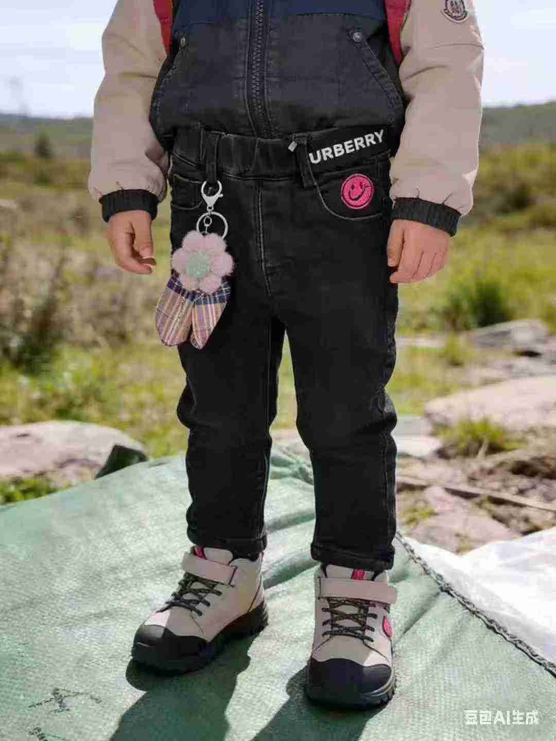 Approx 1000 Pieces Kids Fleece Lined Denim Long Pants - Image 2
