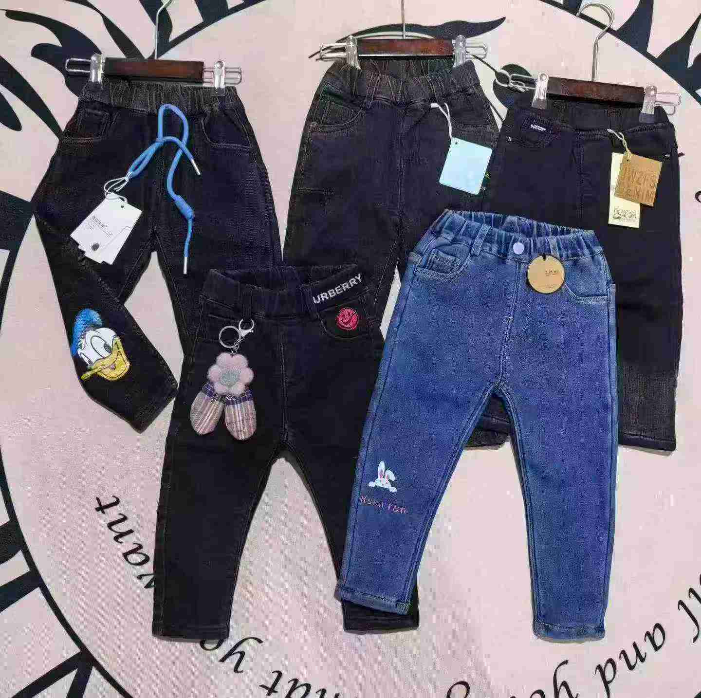 Approx 1000 Pieces Kids Fleece Lined Denim Long Pants - Image 6