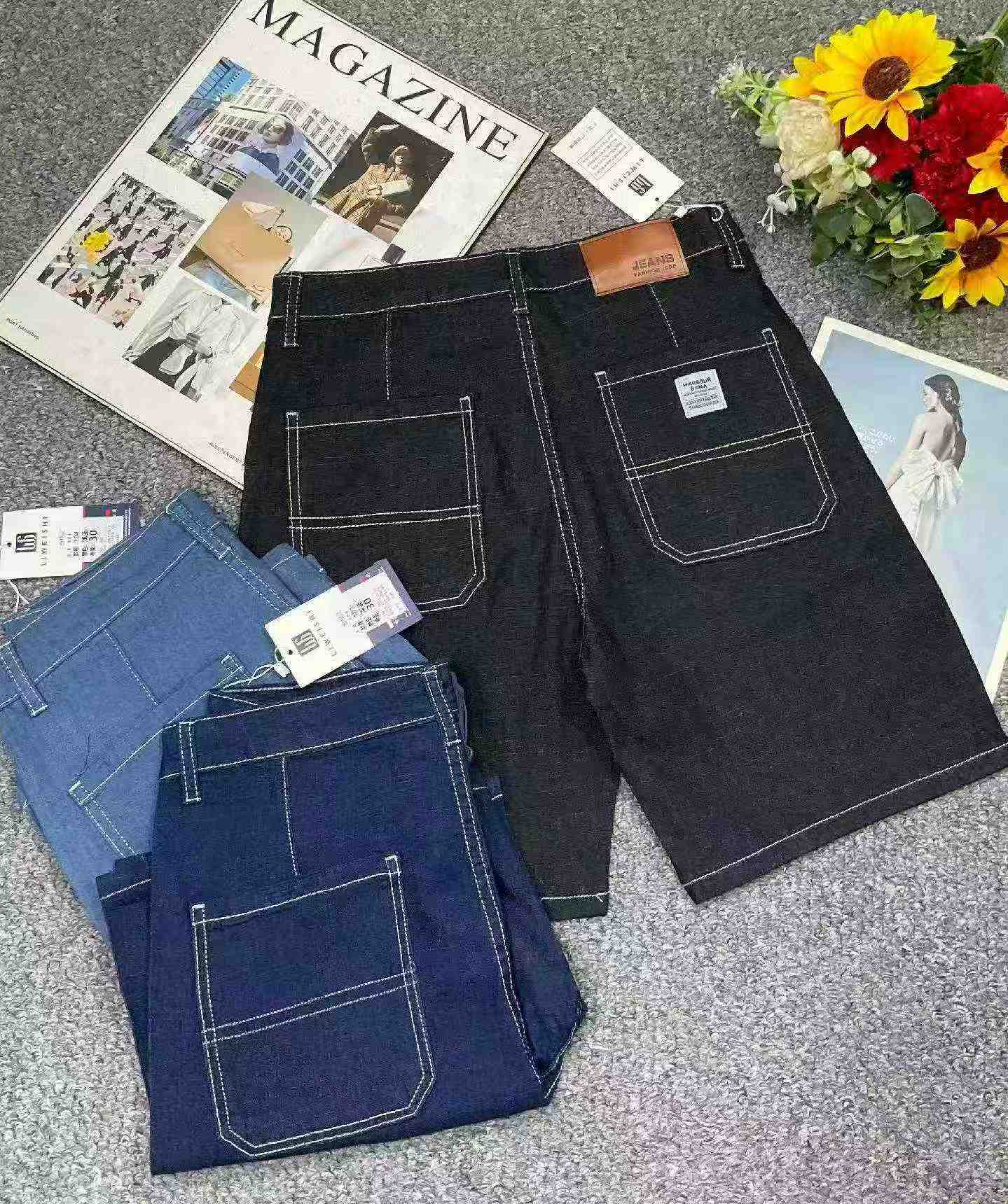 9600 Pcs Summer New High Stretch Men's Business Casual Denim Shorts - Image 2