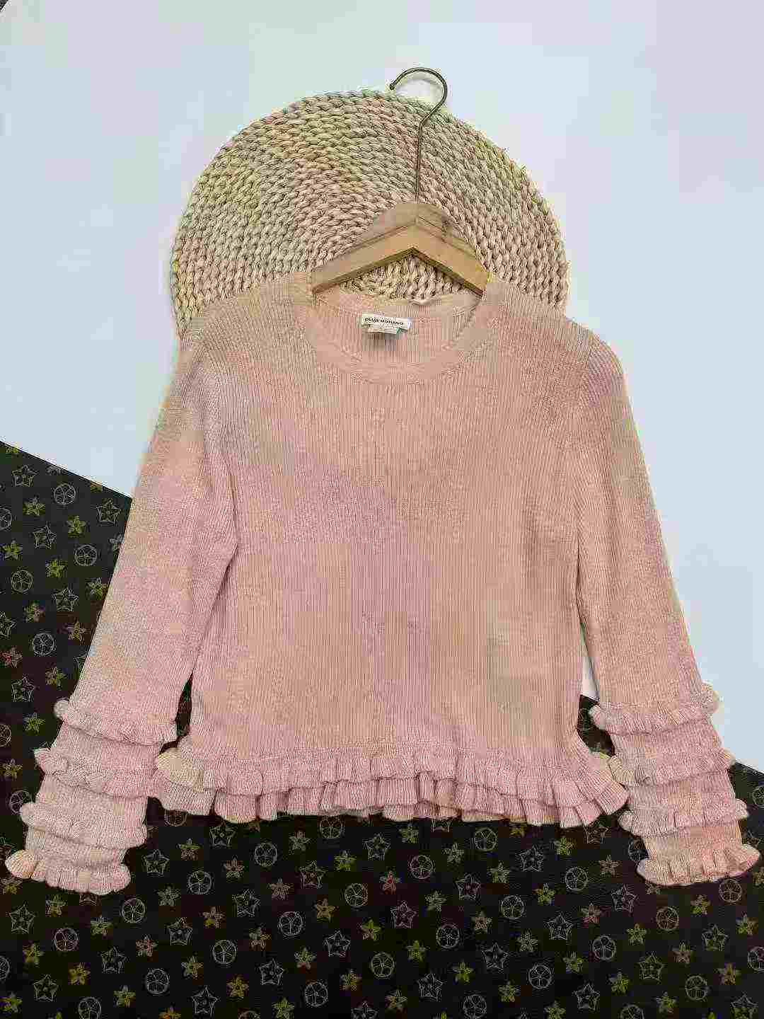About 100 Pcs Original Brand Pink XS-S Slim Knit Women Tops - Image 3