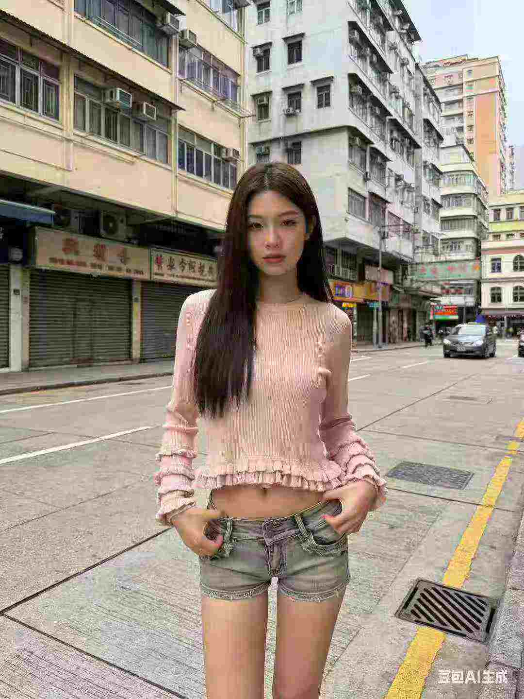 About 100 Pcs Original Brand Pink XS-S Slim Knit Women Tops - Image 6