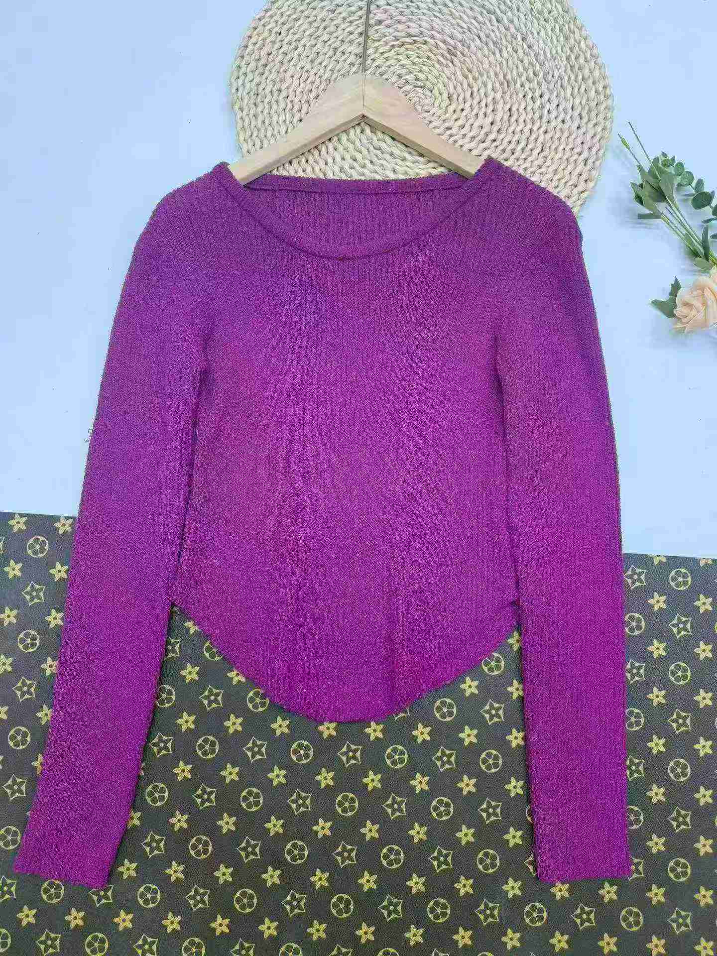 Crew Neck Rib Knit Sweater, Multiple Colors, Total 240 Pcs, One Size - Image 5