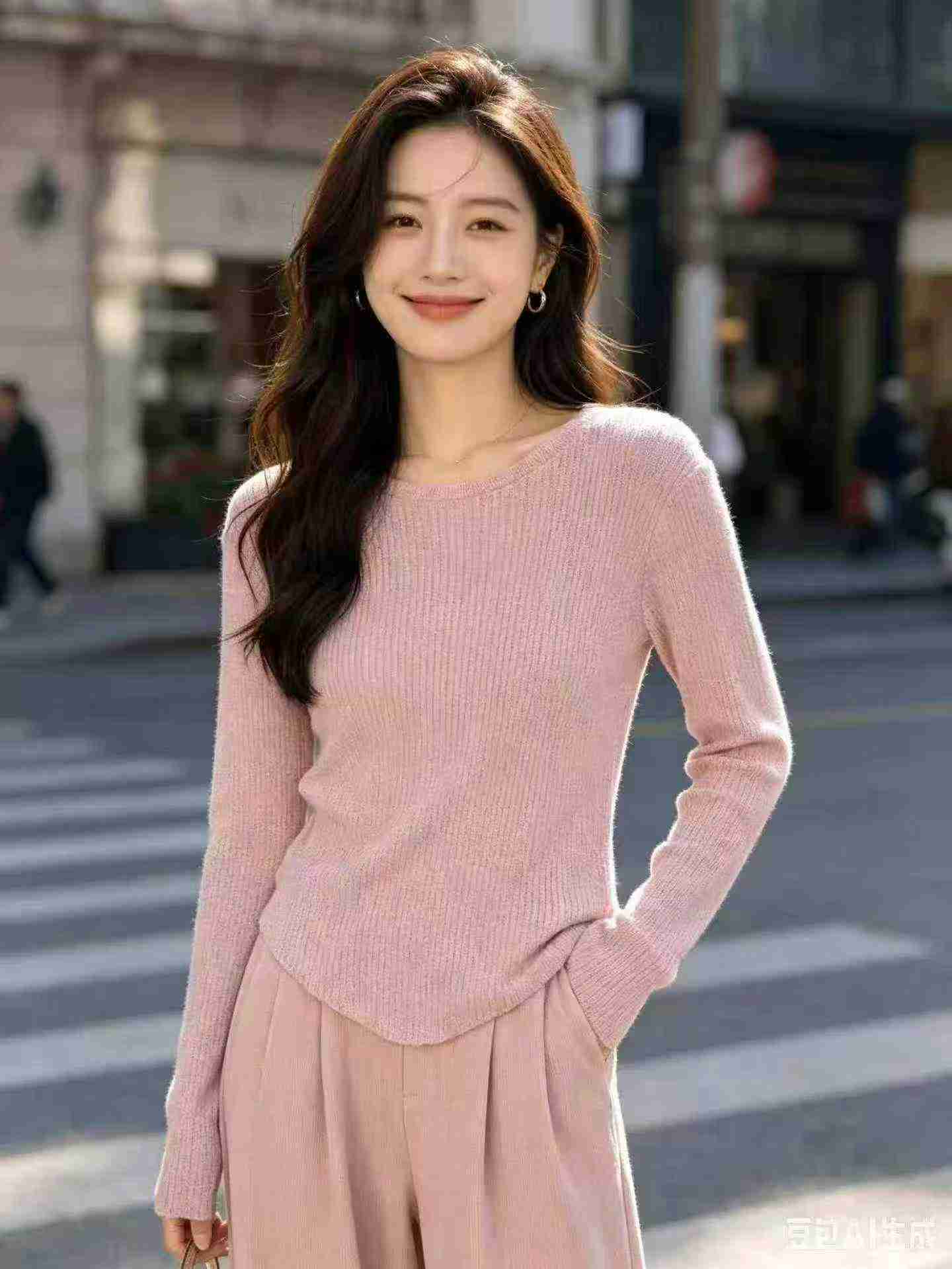 Crew Neck Rib Knit Sweater, Multiple Colors, Total 240 Pcs, One Size - Image 6