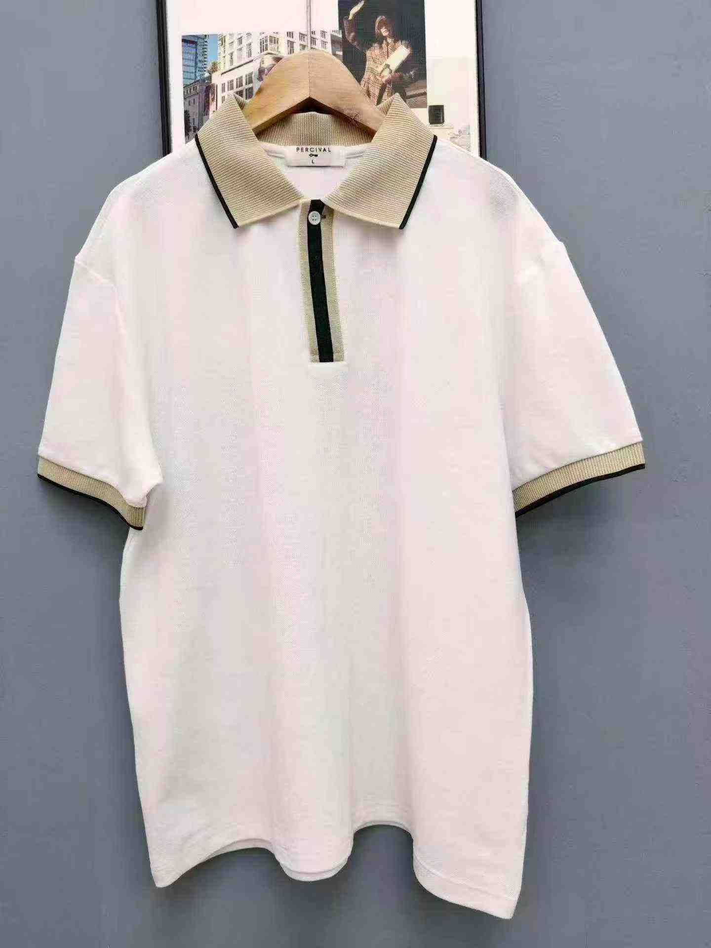 2460 Pcs Light Luxury Color-block Collared Short Sleeve Breathable Polo Shirts - Image 5