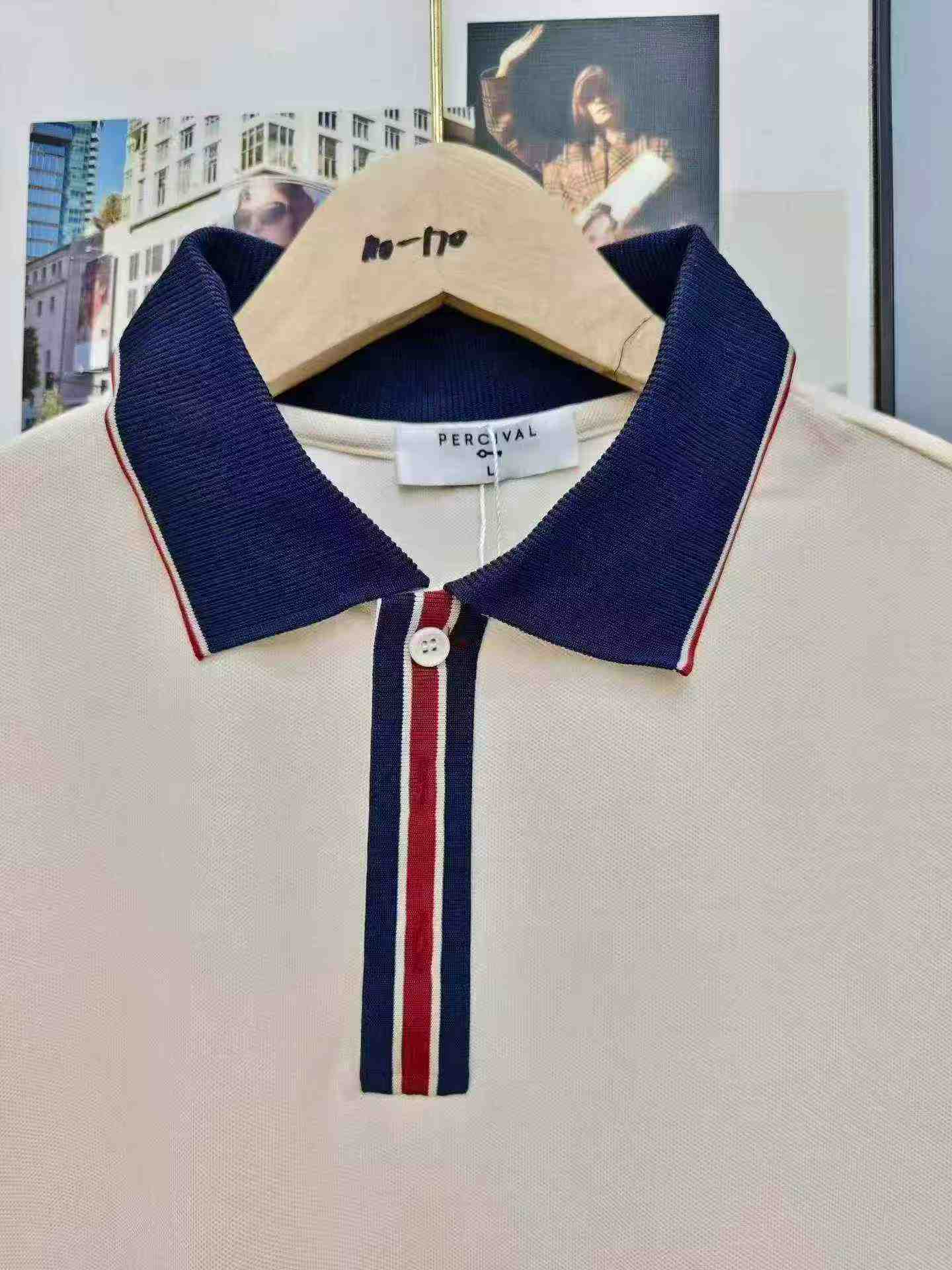 2460 Pcs Light Luxury Color-block Collared Short Sleeve Breathable Polo Shirts - Image 8