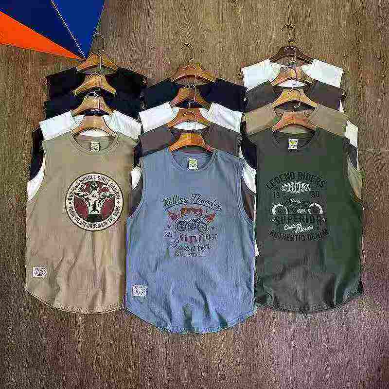 6800 Pieces Plus Size Men's Cotton Sleeveless Vest T-shirts - Image 7