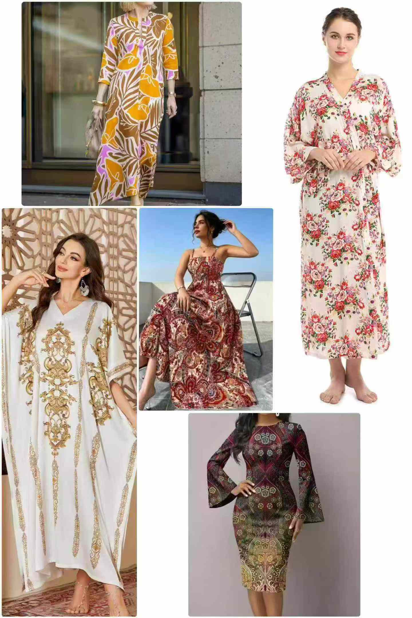 1270 PCS New European American Cross-border Women Long Dresses S-4XL - Image 7