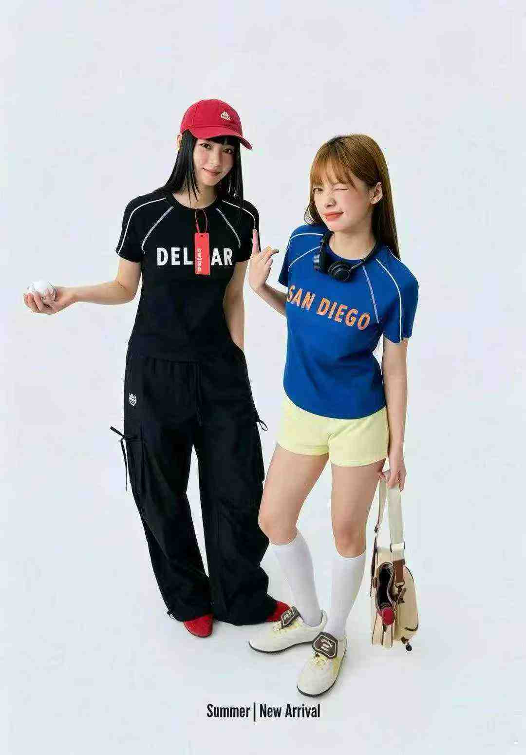 1050 Pcs Cotton American Retro Raglan Short Sleeve T-Shirt - Image 9
