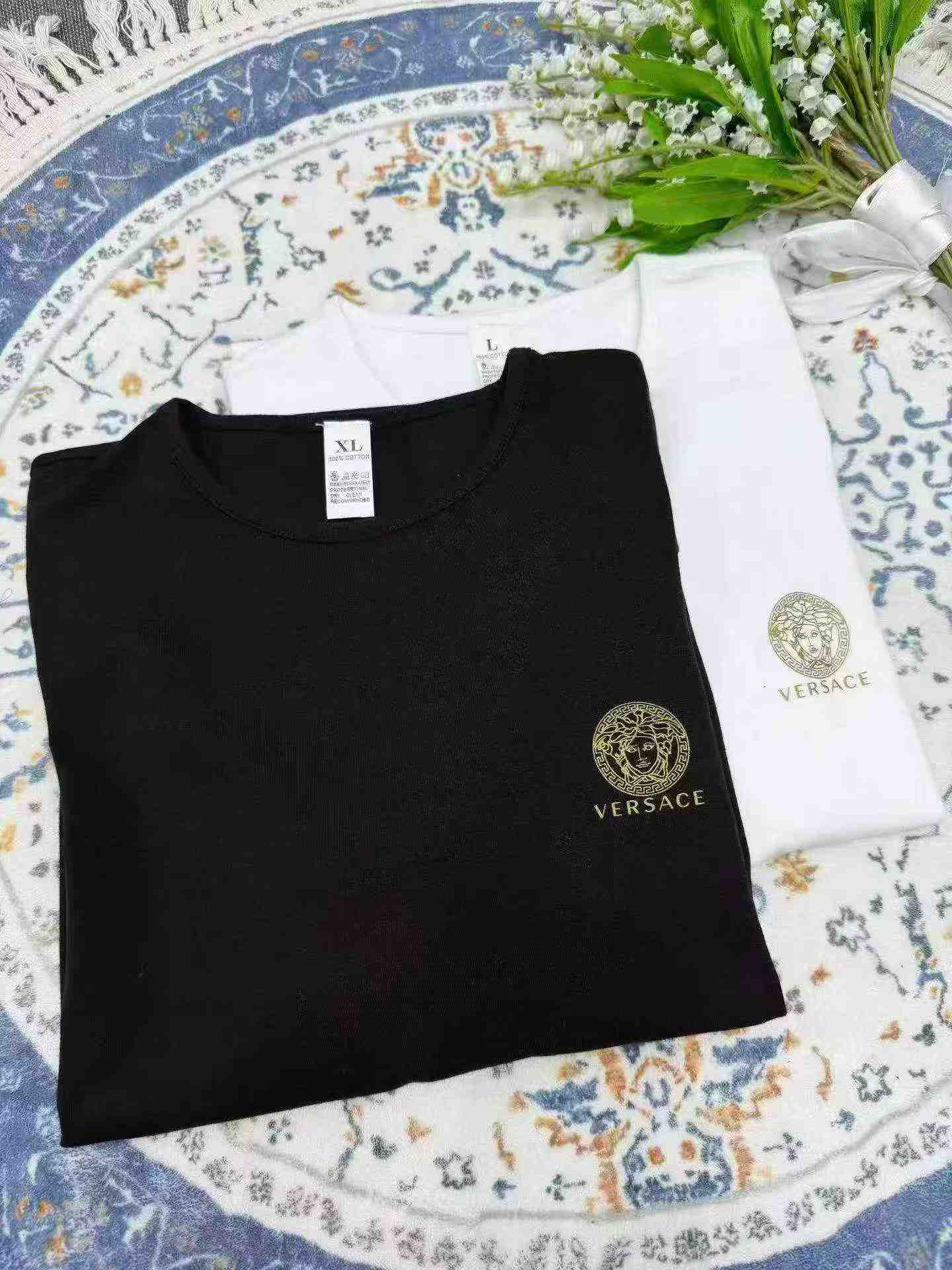 1500 Pcs Heavy Rhinestone Ice Silk Men's Short Sleeve T-shirts - Image 6