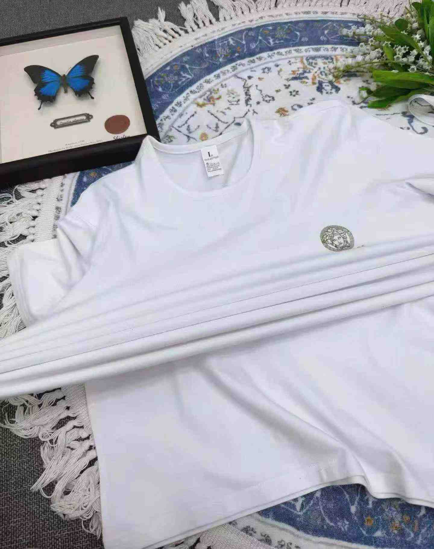 1500 Pcs Heavy Rhinestone Ice Silk Men's Short Sleeve T-shirts - Image 8