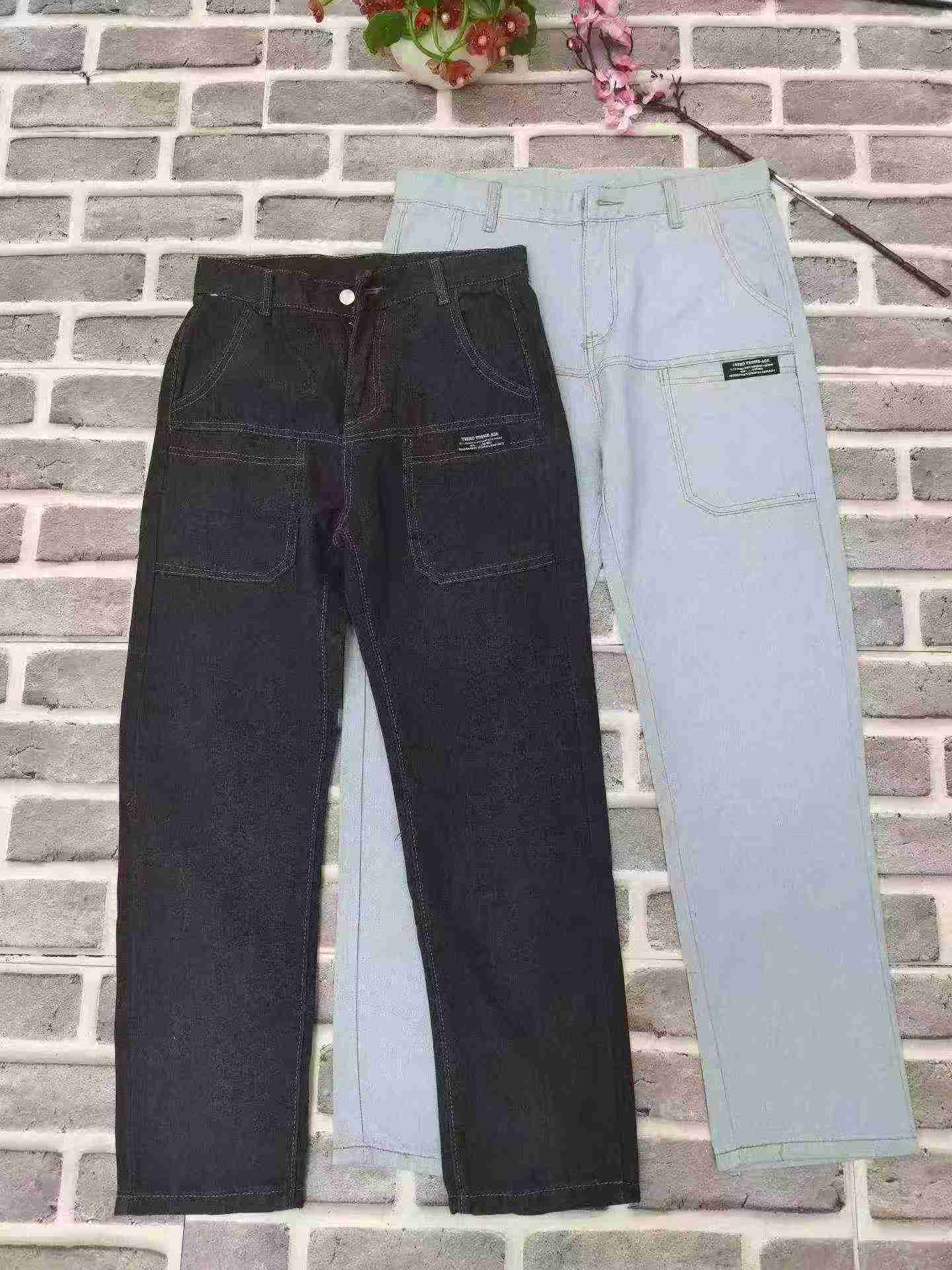 男士潮流六口袋修身小脚牛仔裤 122条 - Image 5