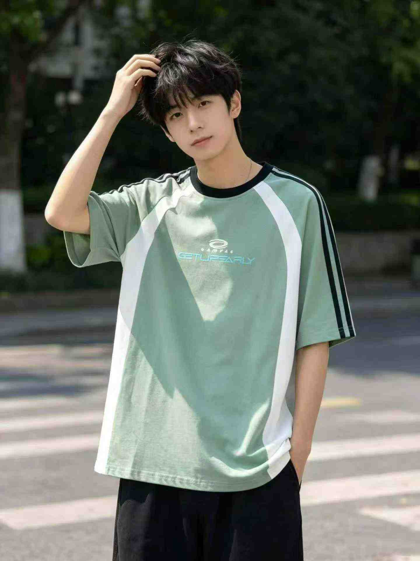 American Trendy Men's Cotton Short Sleeve T-shirt, 120 Pieces - Image 3