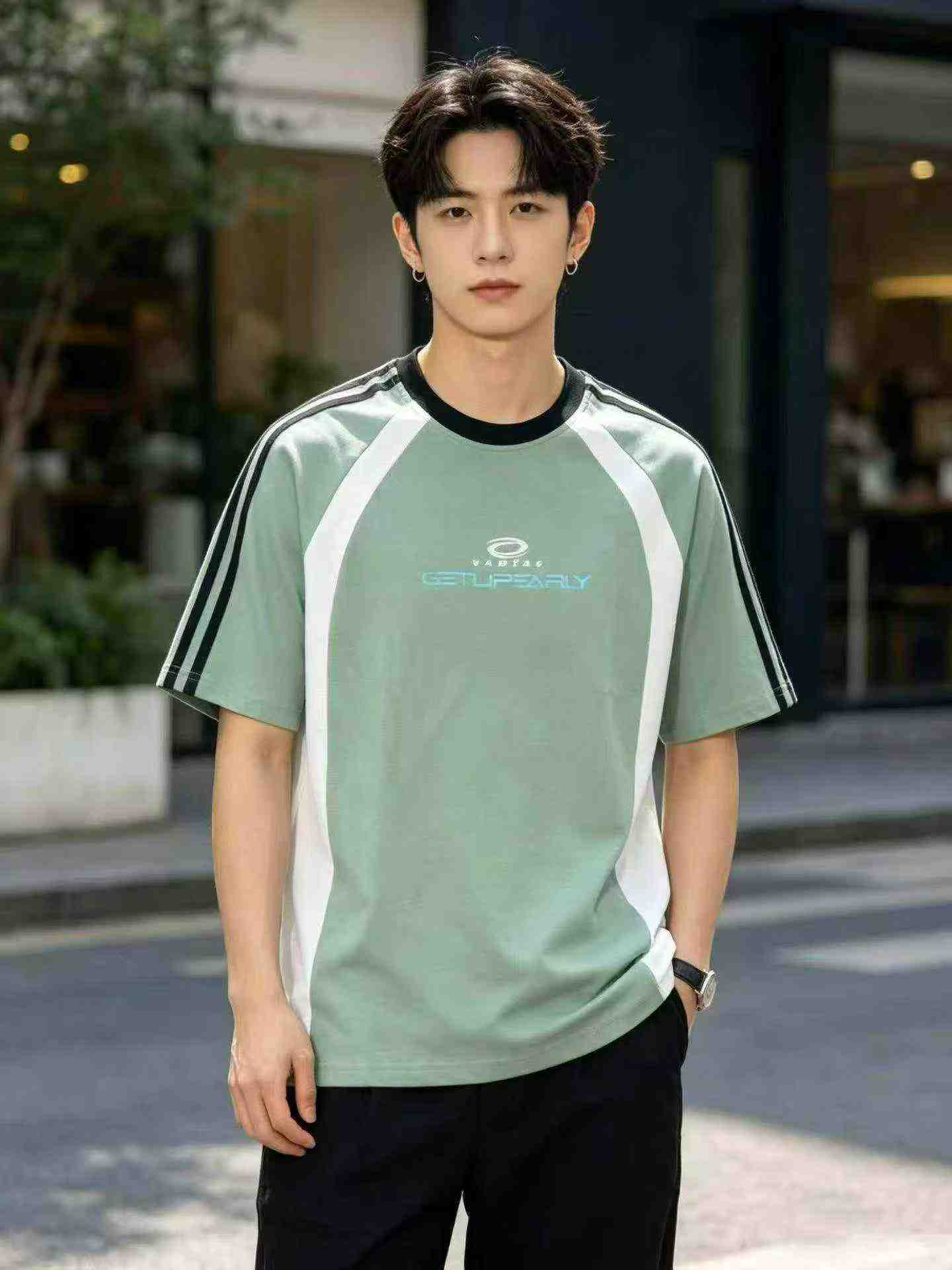 American Trendy Men's Cotton Short Sleeve T-shirt, 120 Pieces - Image 5