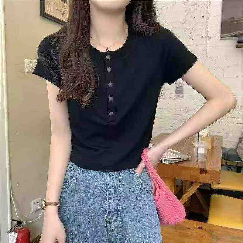 272 Pcs Simple Fashion Sexy Cotton Short Sleeve T-Shirts - Image 3