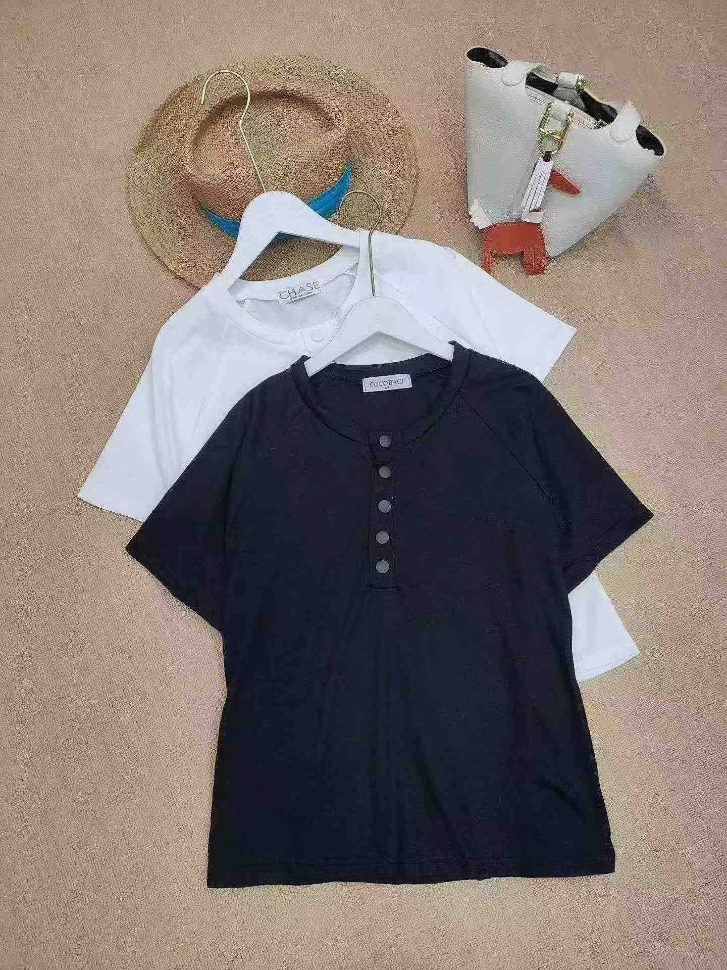 272 Pcs Simple Fashion Sexy Cotton Short Sleeve T-Shirts - Image 4