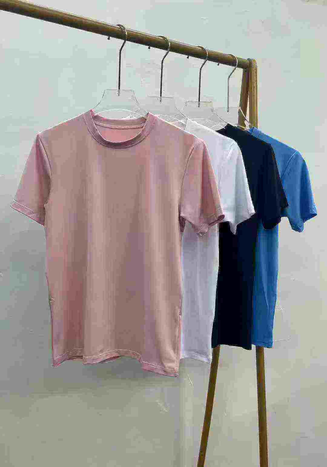 184 pièces de T-shirts simples, de style décontracté sportif, à col ras du cou et à manches courtes - Image 4