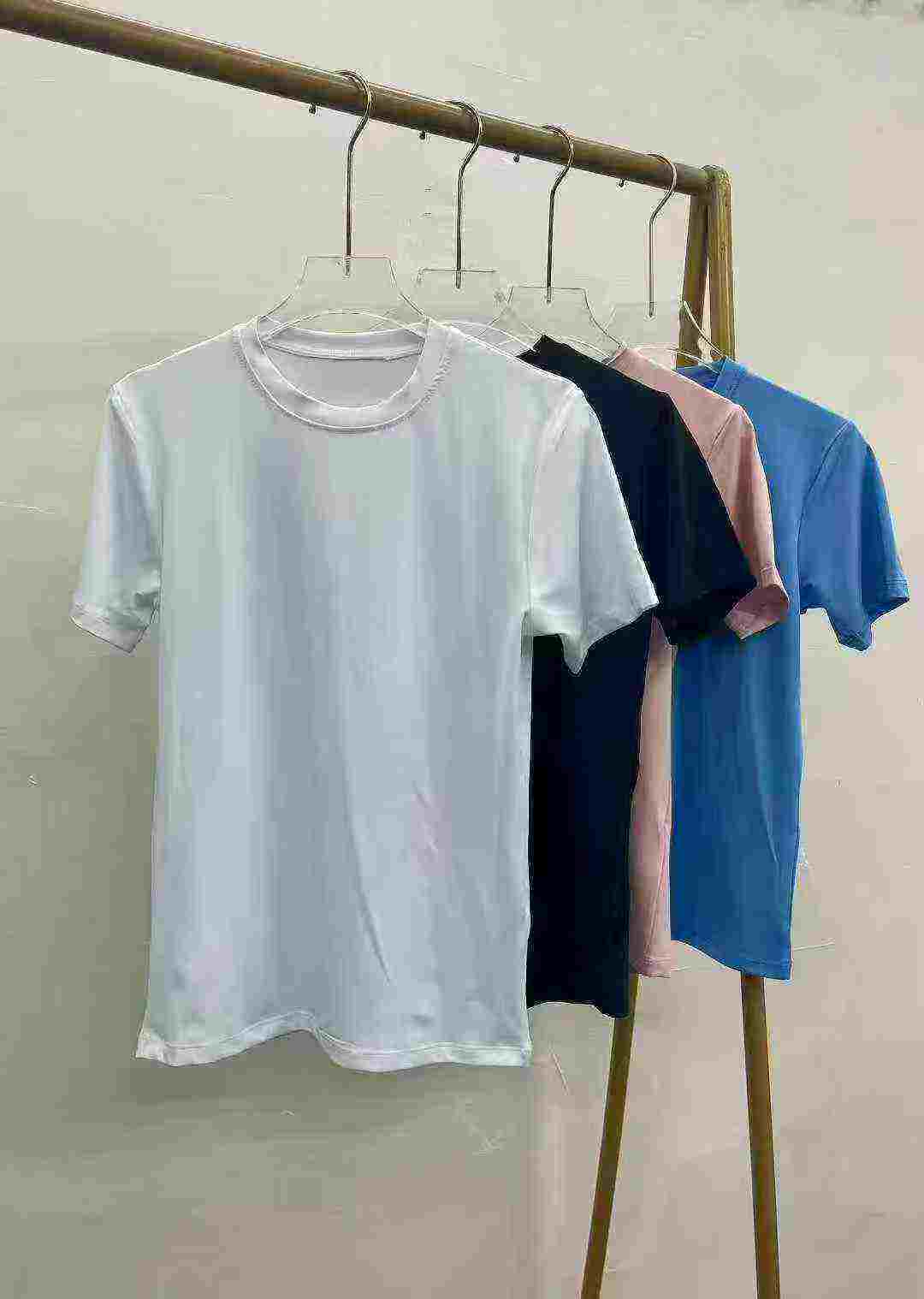 184 pièces de T-shirts simples, de style décontracté sportif, à col ras du cou et à manches courtes - Image 5
