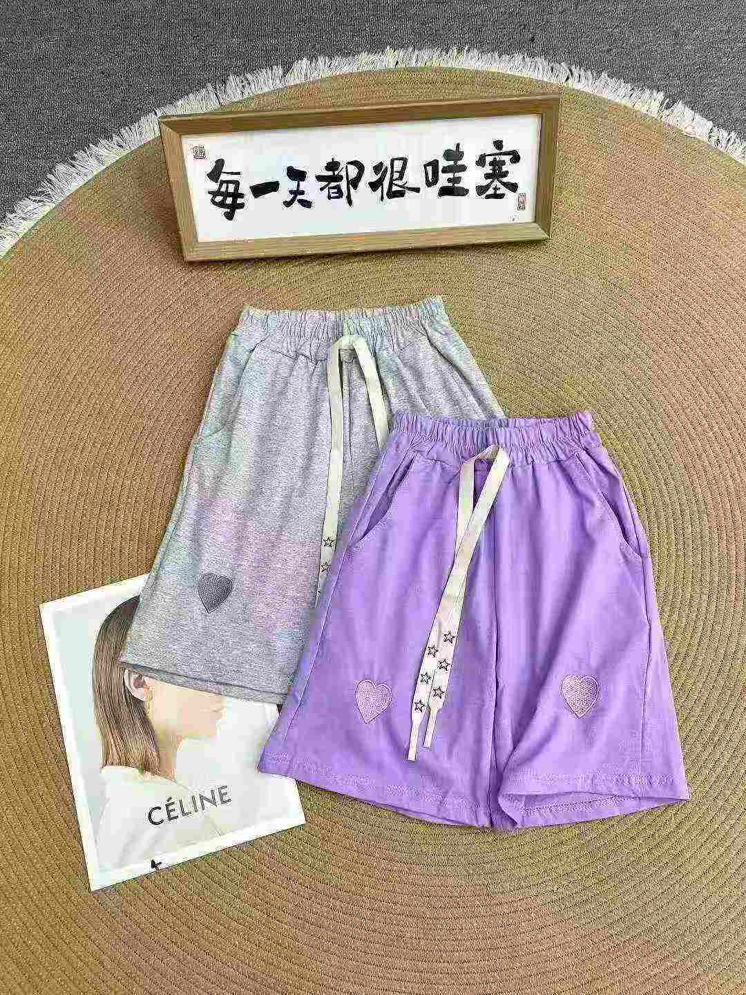 138 Pcs Cotton Embroidered Kids Casual Sports Shorts - Image 2