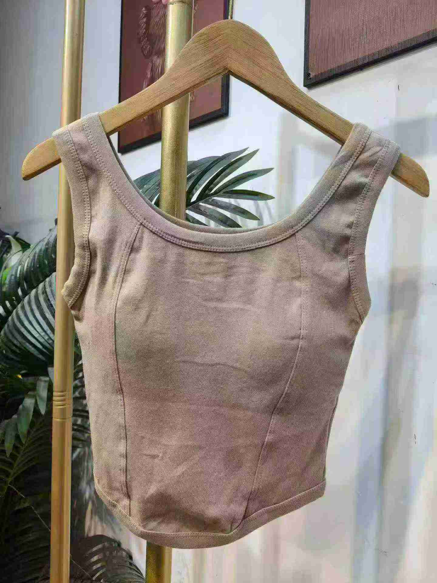 150 Pcs Women's Solid Cami Tank Tops With Fixed Bra Pads - Image 5
