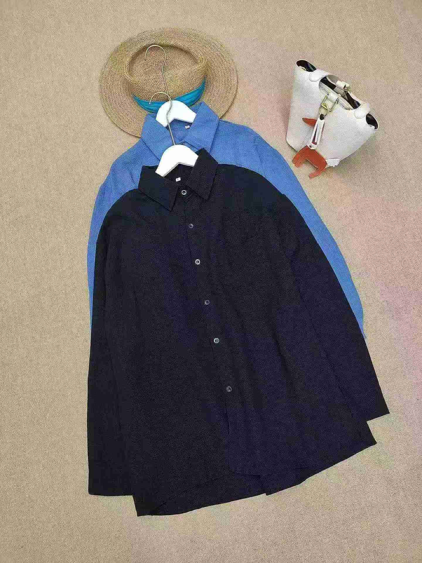 189 Pcs Solid Casual Loose Couple Long Sleeve Shirts - Image 5