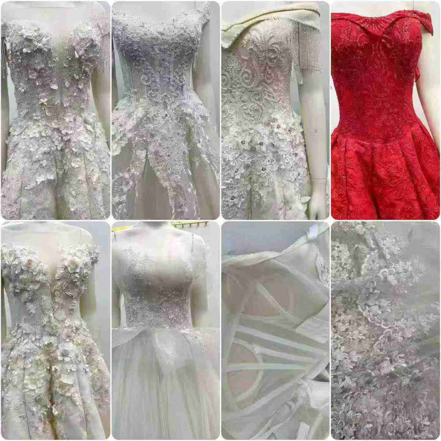 780 Pcs High Custom Heavy Wedding Dresses Clearance - Image 9
