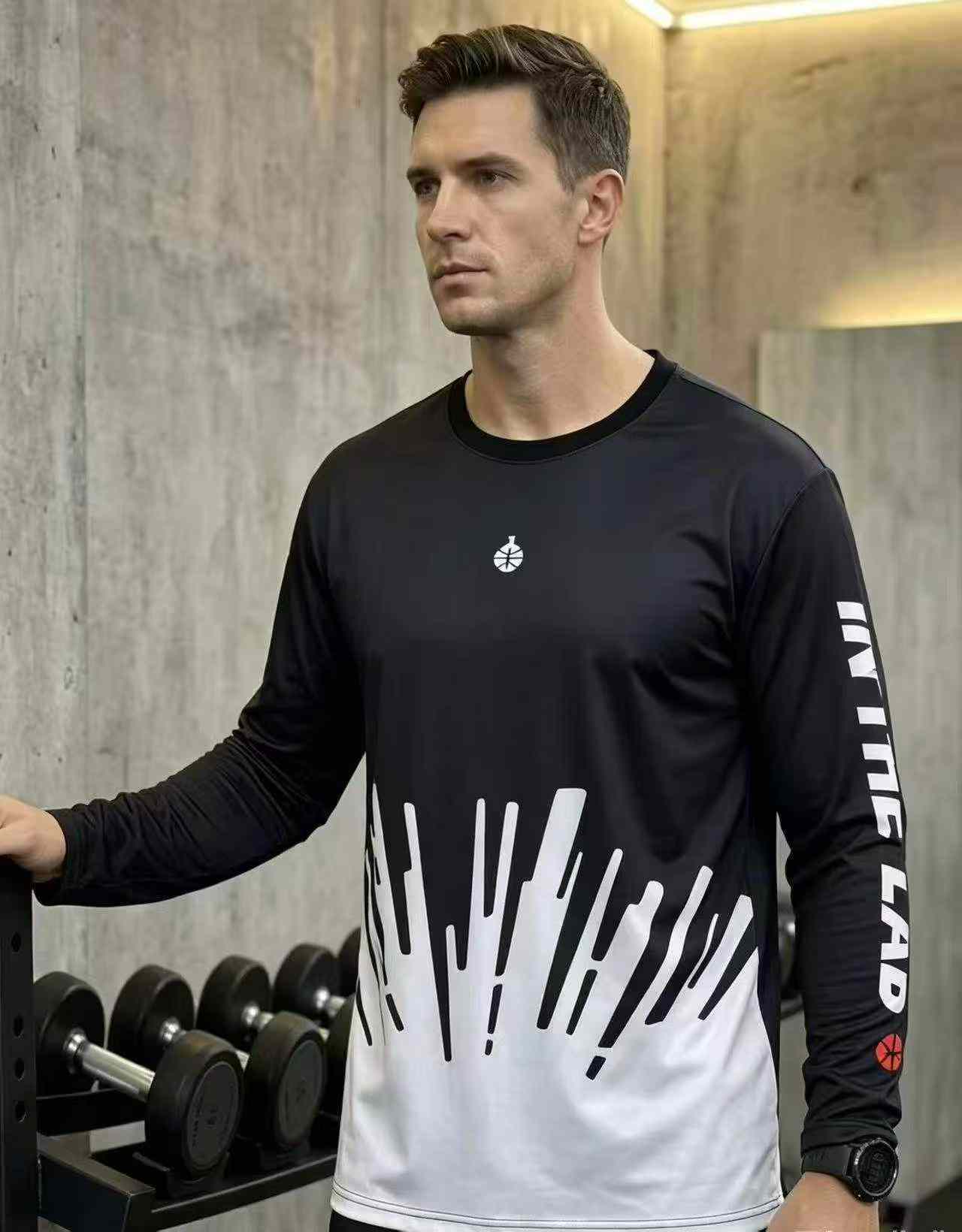 Men's Trendy Long Sleeve Sports T-shirt, 443 Pieces - Image 3