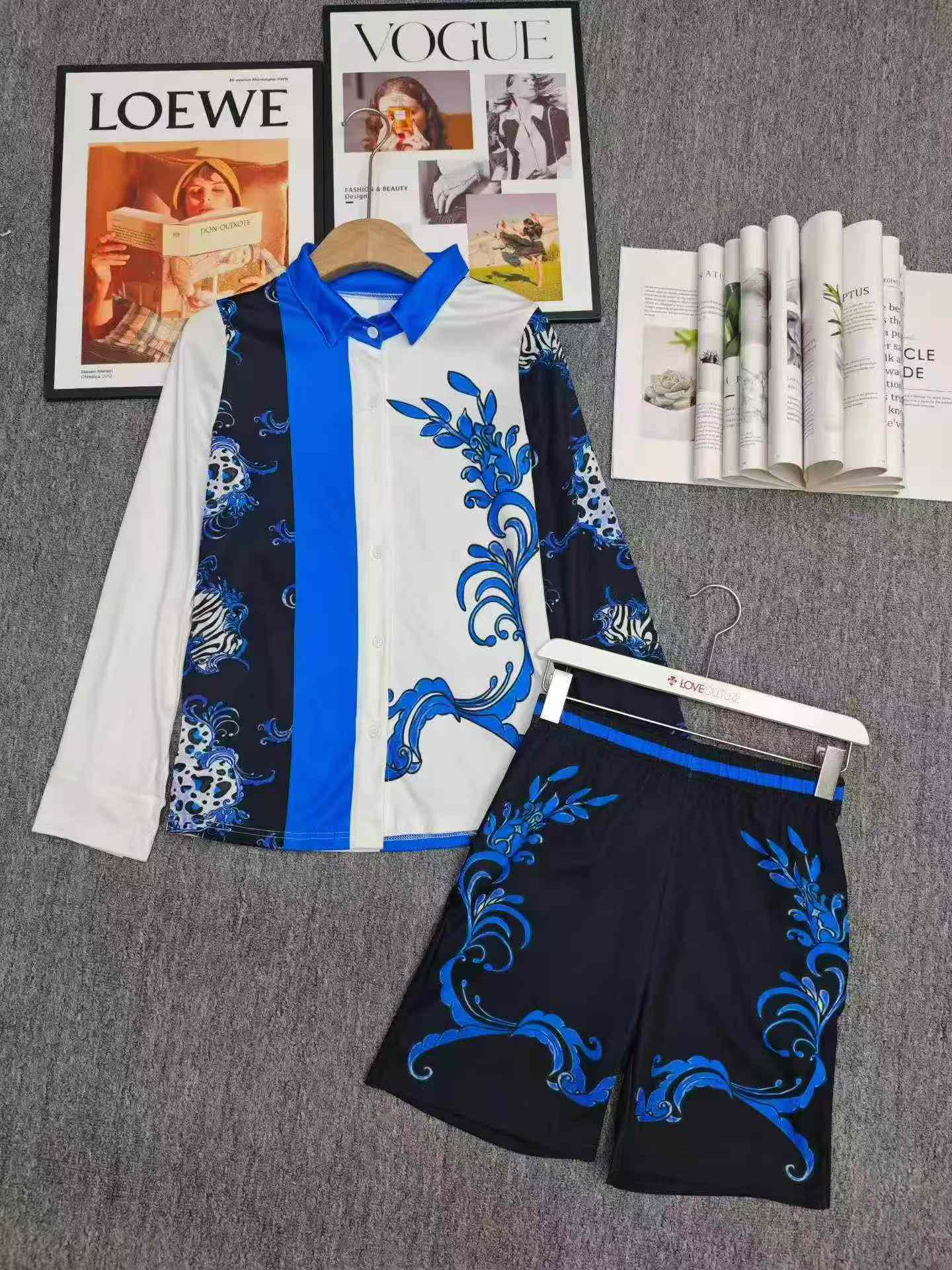 108 Conjuntos de Camisa Casual Feminina com Estampa de Totem e Shorts, Tamanhos S-2XL - Image 6