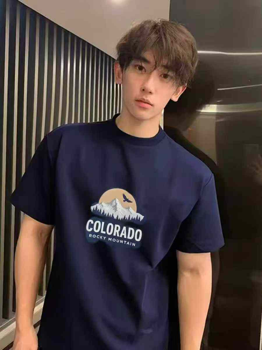 2135 Pcs Streetwear Men's Loose Cotton T-Shirts - Image 2