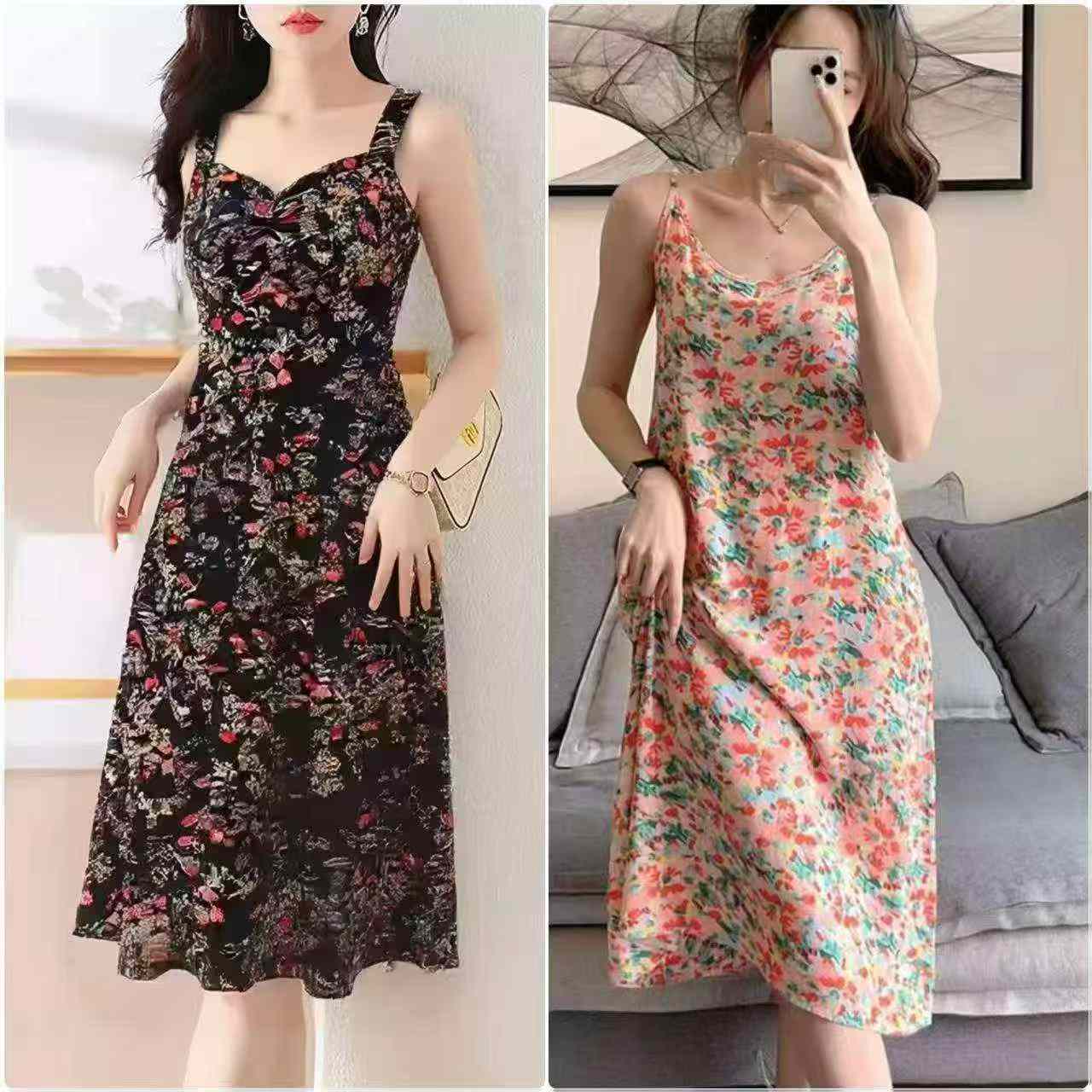 7000 Buah Gaun Musim Panas Motif Bunga Wanita Penghabisan Stok - Image 3