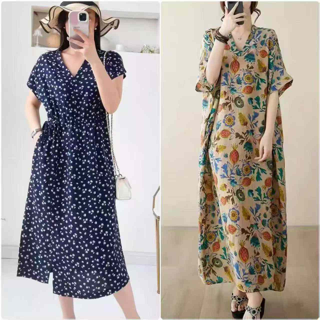 7000 Buah Gaun Musim Panas Motif Bunga Wanita Penghabisan Stok - Image 4