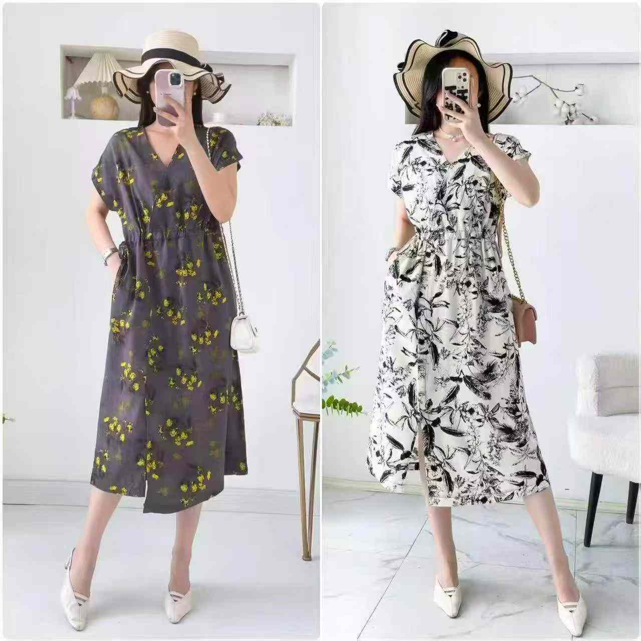 7000 Buah Gaun Musim Panas Motif Bunga Wanita Penghabisan Stok - Image 5